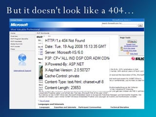 But it doesn't look like a 404… 