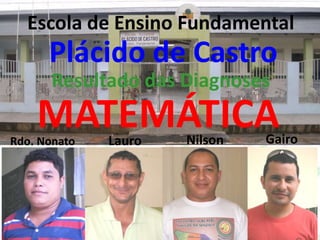 Escola de Ensino Fundamental
      Plácido de Castro
       Resultado das Diagnoses
    MATEMÁTICA
Rdo. Nonato   Lauro   Nilson   Gairo
 