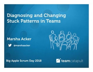 Diagnosing and Changing
Stuck Patterns in Teams
Marsha Acker
@marshaacker
Big Apple Scrum Day 2018
 
