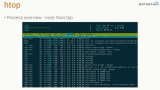 htop
• Process overview - nicer than top
 