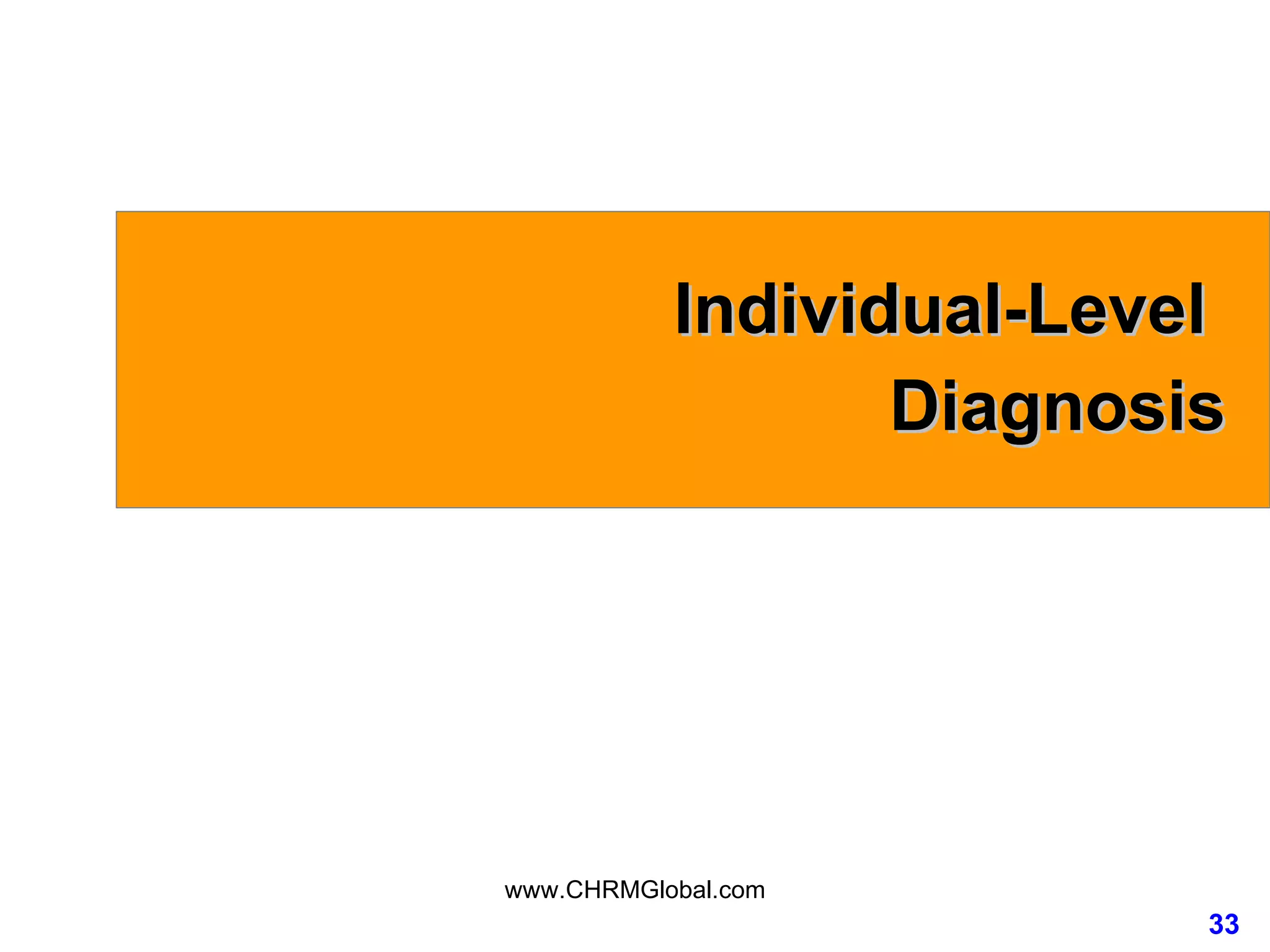 Individual-Level  Diagnosis 