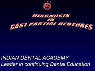 INDIAN DENTAL ACADEMYINDIAN DENTAL ACADEMY
Leader in continuing Dental EducationLeader in continuing Dental Education
 