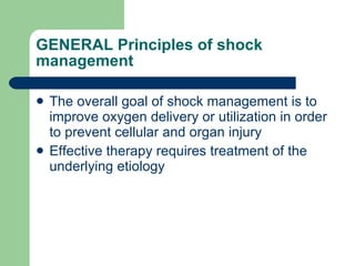 Diagnosis and Management of Shock | PPT