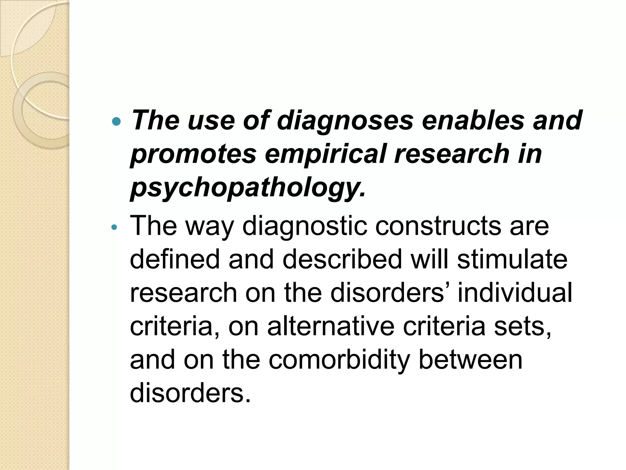 Diagnosis and classification of psychological problems | PPT