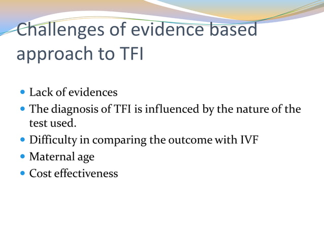 Diagnosis and classification of tubal factor infertility | PPTX ...