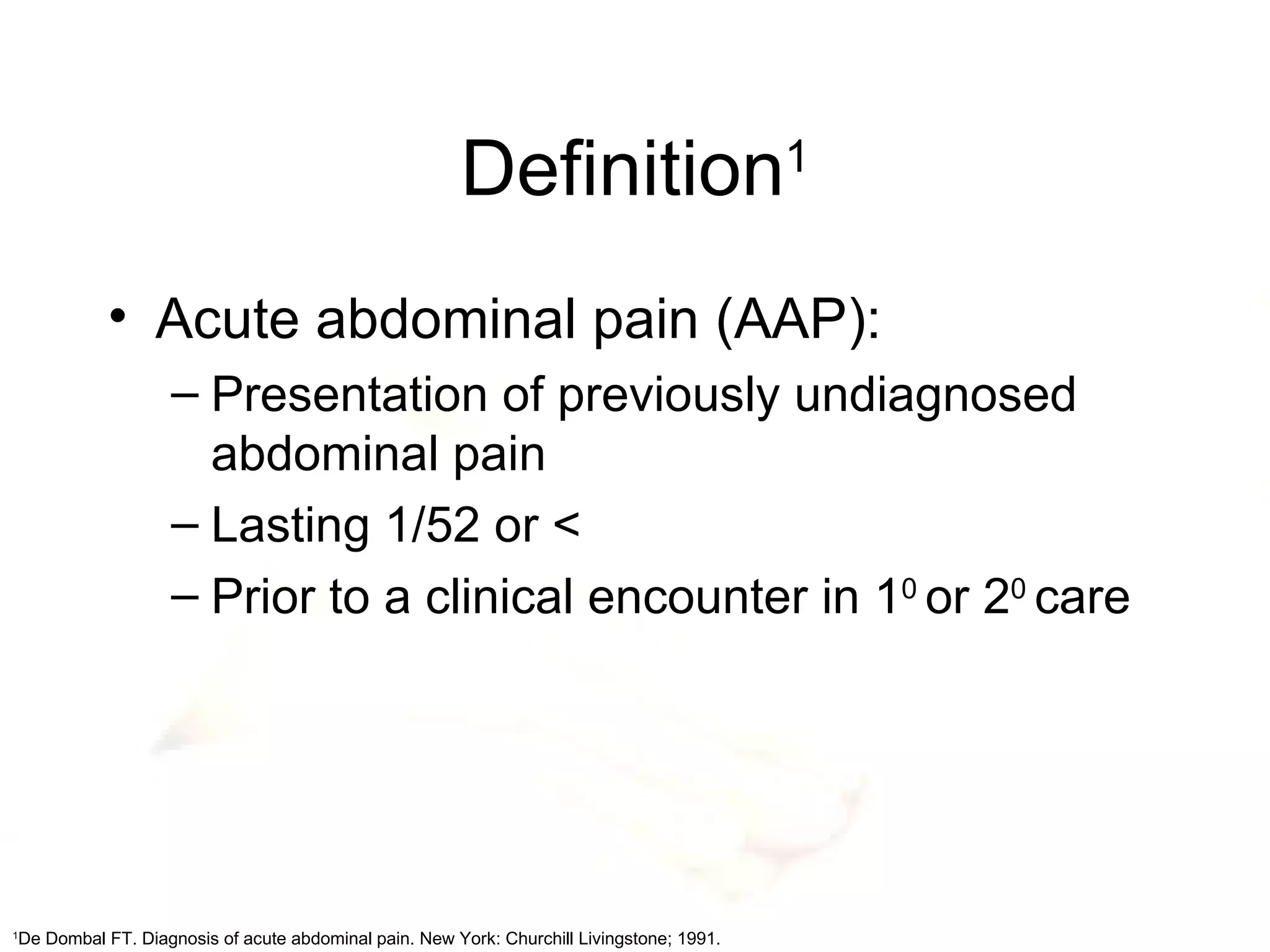 Diagnosis And Management Of Acute Abdominalpain | PPT