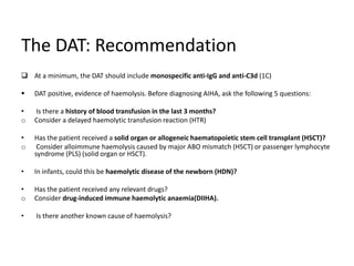 Diagnosis and management of aiha | PPTX