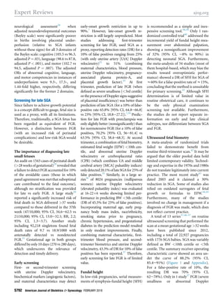 Diagnosis and surveillance of late onset fetal growth restriction 2018 ...