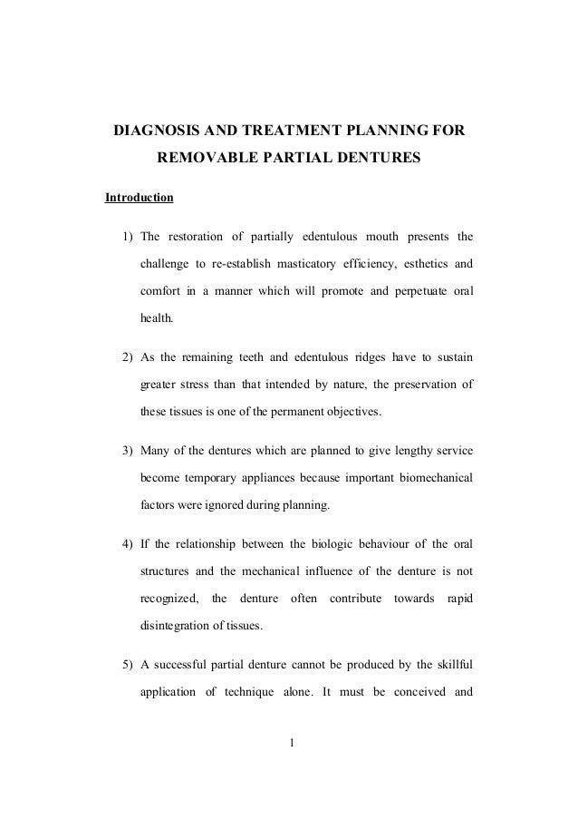 diagnosis and treatment planning for partially Diagnosis and treatment planning - removable partial denturepart-ii assisprofradhwanhimmadihasan bds , msc , phd 2018 4/2/2018 drradhwan himmadi hasan. diagnosis and treatment planning for partially Diagnosis and treatment planning - removable partial denturepart-ii assisprofradhwanhimmadihasan bds , msc , phd 2018 4/2/2018 drradhwan himmadi hasan.