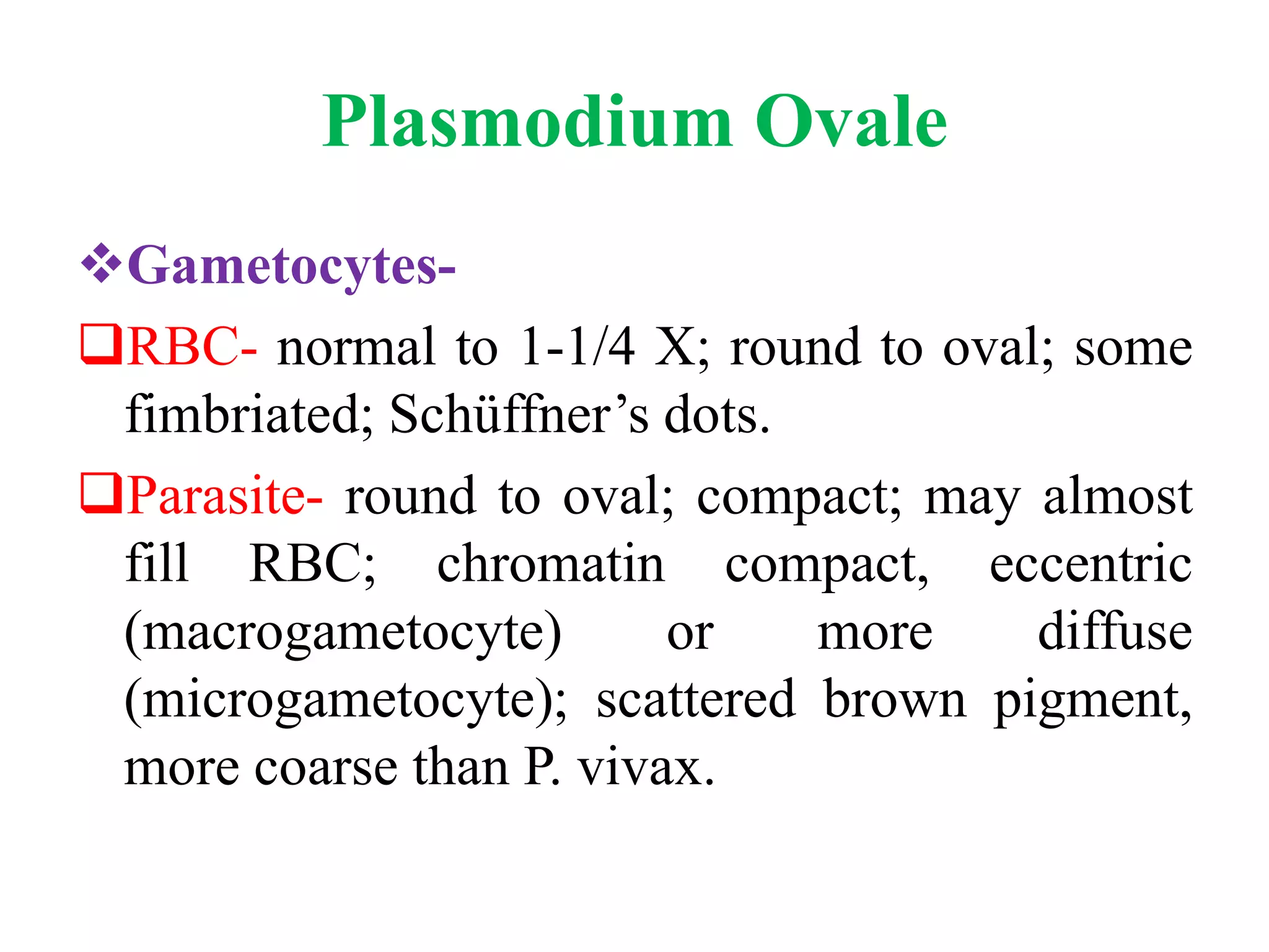 Diagnosis & blood stages of malaria . | PPTX