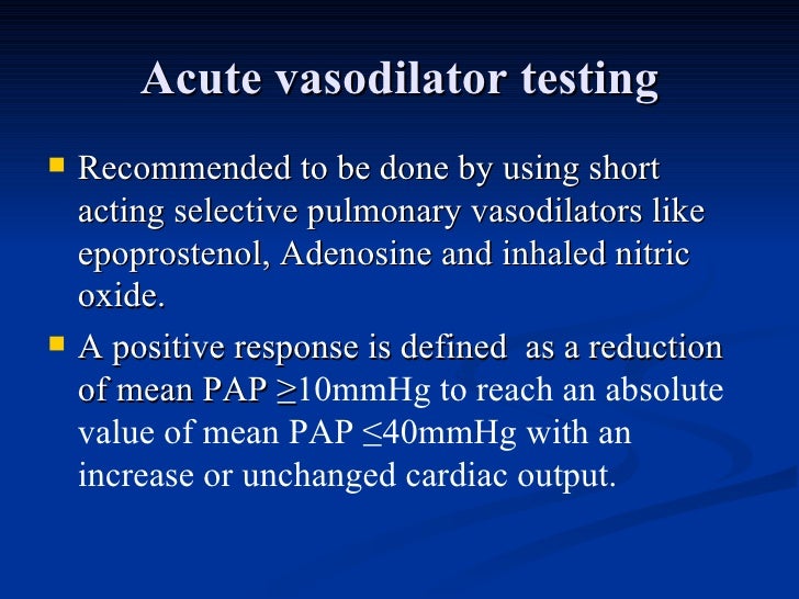 Diagnosis & Classification of Pulmonary Hypertension