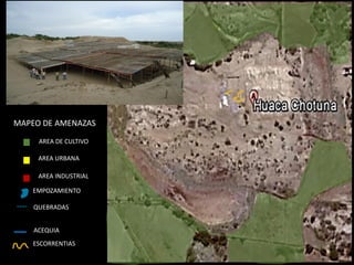 AREA URBANA 
AREA INDUSTRIAL 
EMPOZAMIENTO 
---- 
QUEBRADAS 
ACEQUIA 
ESCORRENTIAS 
AREA DE CULTIVO 
MAPEO DE AMENAZAS  