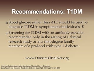 T1dm Panel Diagnostic Tests of Diabetes | PPT