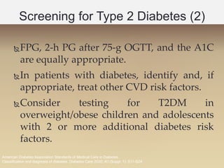 Diagnostic Tests of Diabetes | PPT