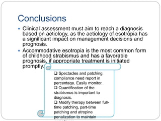 Diagnosis & management of accomodative esotropia | PPTX