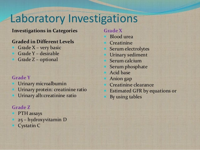 Diagnosis &amp; medical management of ckd