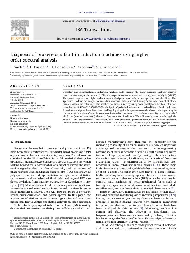 Electric Machines: Modeling, Condition Monitoring, and Fault Diagnosis