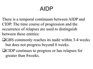 Aidp Graph Diagnosis of CIDP | PPTX