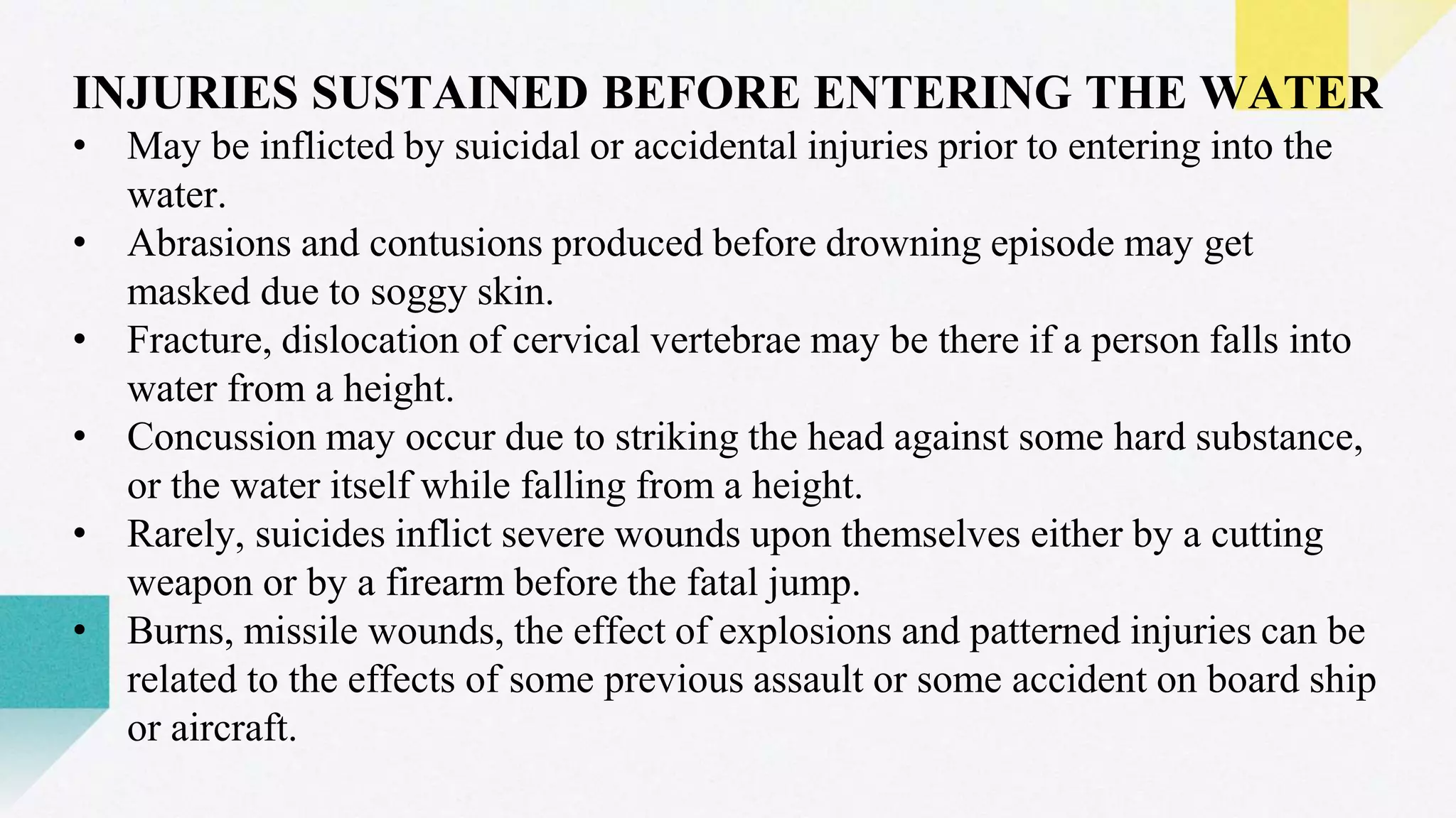 DIAGNOSIS OF INJURIES ASSOCIATED WITH DROWNING_ANEETTA JOJI_FORENSIC ...