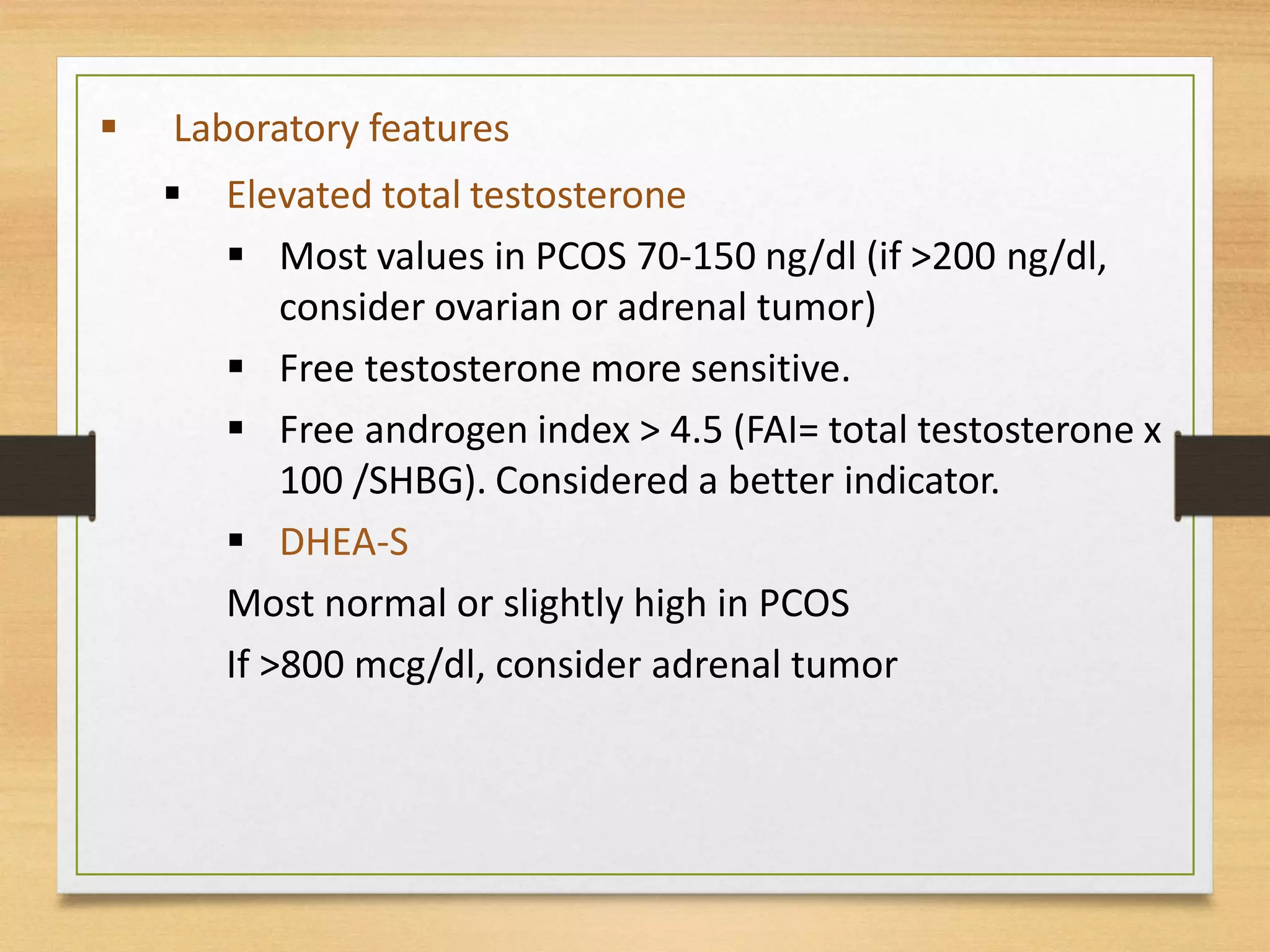 Diagnosis of pcos ppt