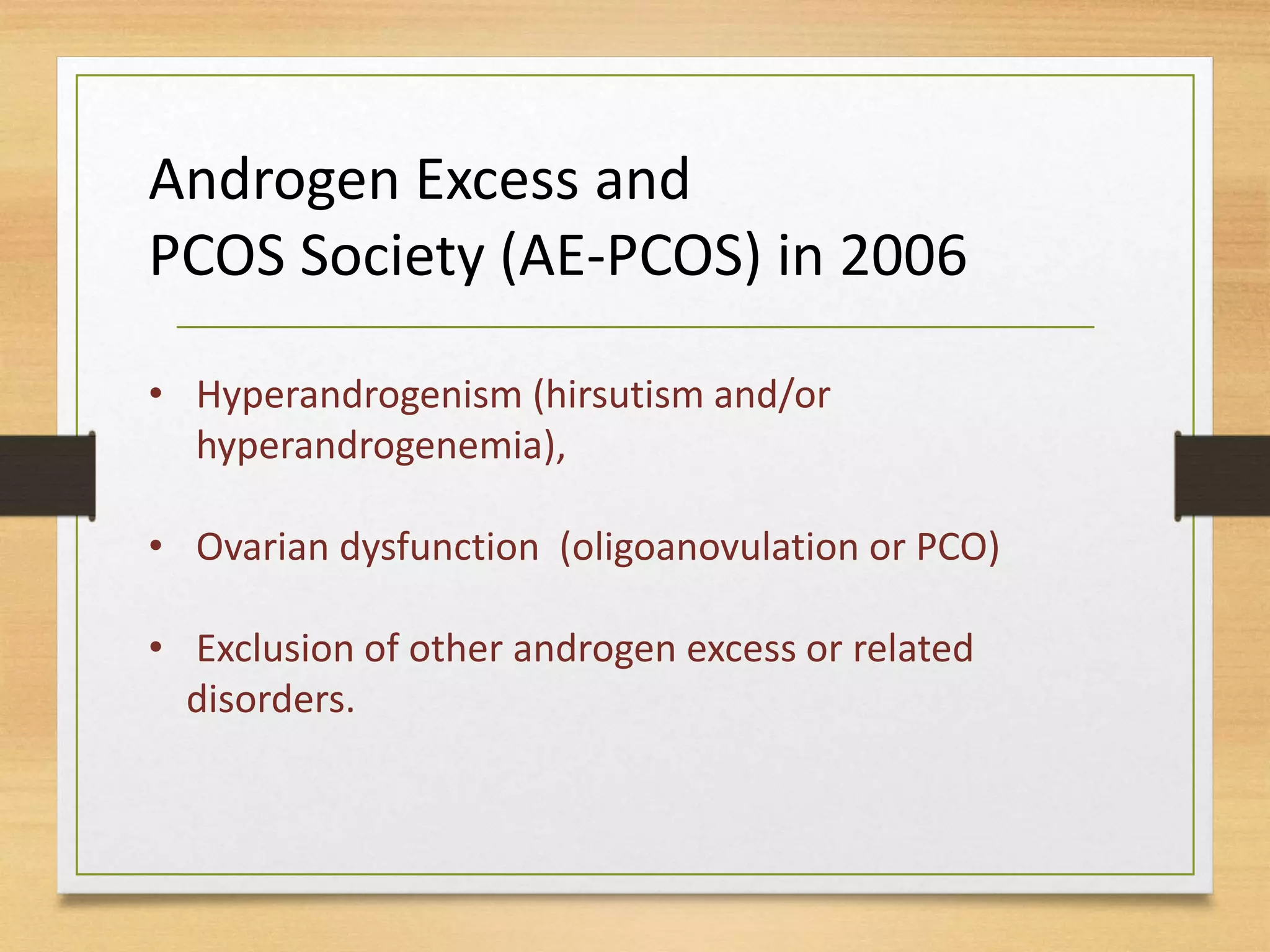 Diagnosis Of Pcos