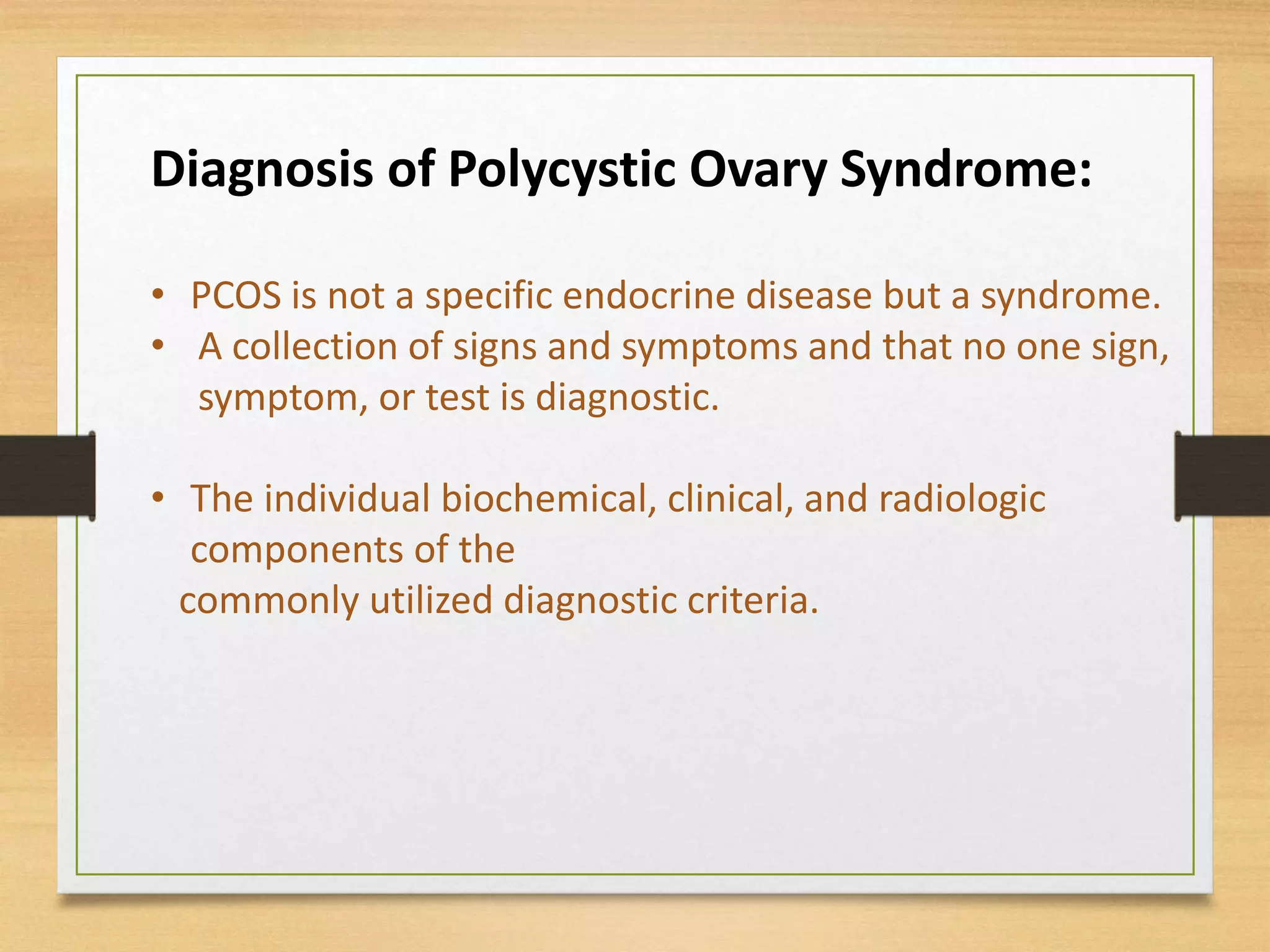 Diagnosis of pcos ppt