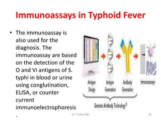 DIAGNOSIS OF TYPHOID FEVER | PPTX