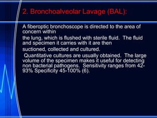 Bal Sampling Diagnosis of ventilator associated pneumonia | PDF