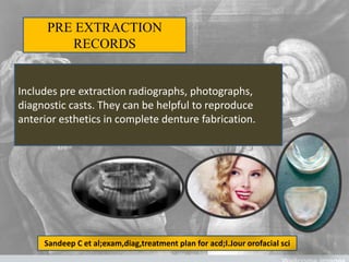 Pre Extraction Radiograph DIAGNOSIS TREATMENT PLANNING cd.pptx