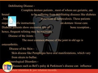 Debilitating Condition Examples Diagnosis | PPTX