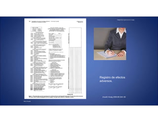 Diagnóstico oportuno en cirugía.
Mtro.Posada
Anesth Analg 2000;90:344–50
Registro de efectos
adversos.
 