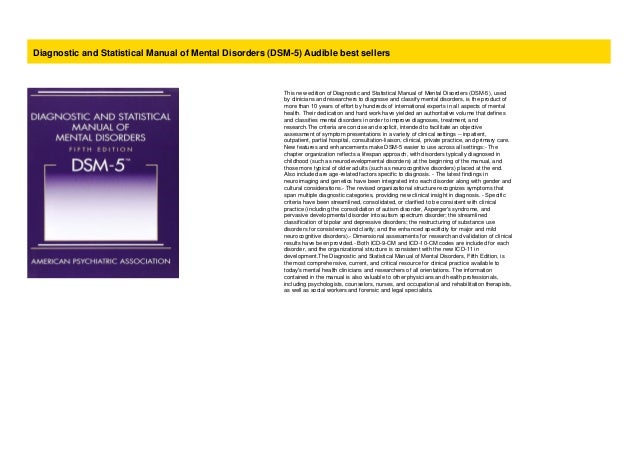 Diagnostic and Statistical Manual of Mental Disorders (DSM