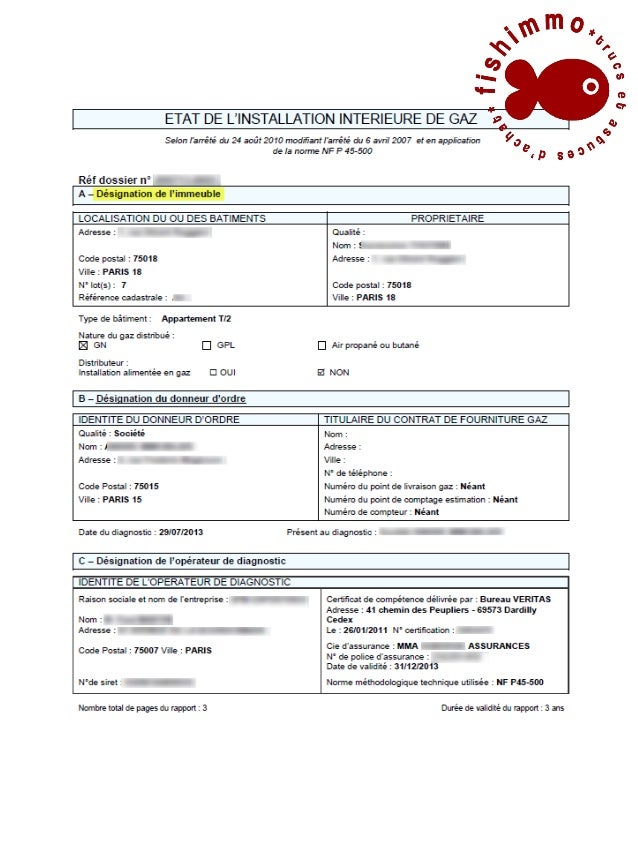 cours d'installation de gaz