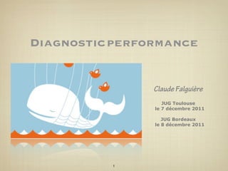 Diagnostic performance


                Claude Falguière
                   JUG Toulouse
                le 7 décembre 2011

                   JUG Bordeaux
                le 8 décembre 2011




          1
 