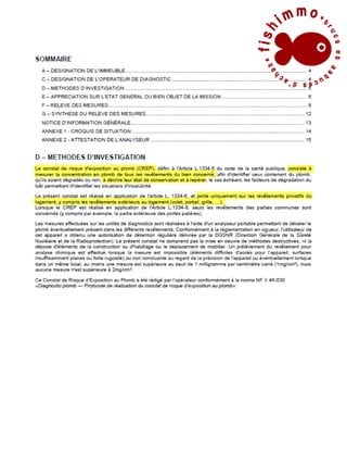 Diagnostic plomb pour la vente d'un logement