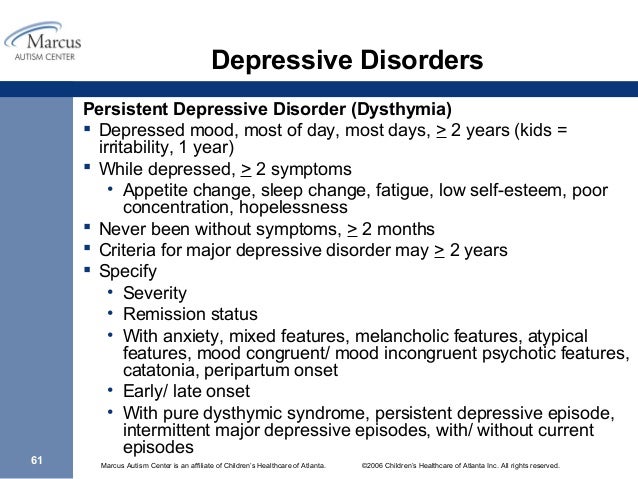 Persistent Depressive Disorder Dsm 5 Criteria 