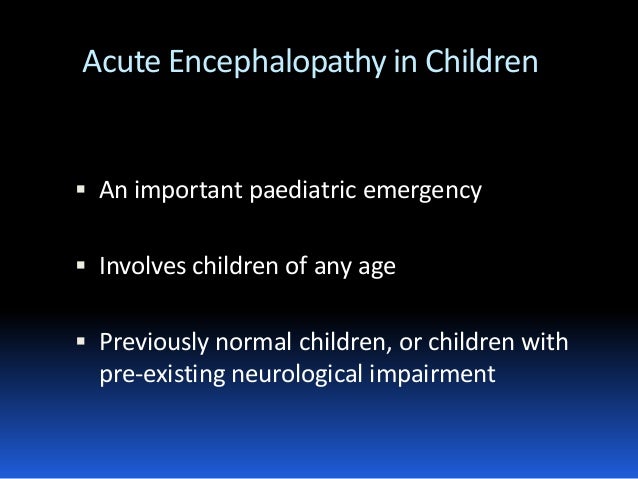 acute encephalopathy