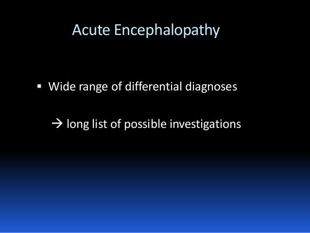 acute encephalopathy