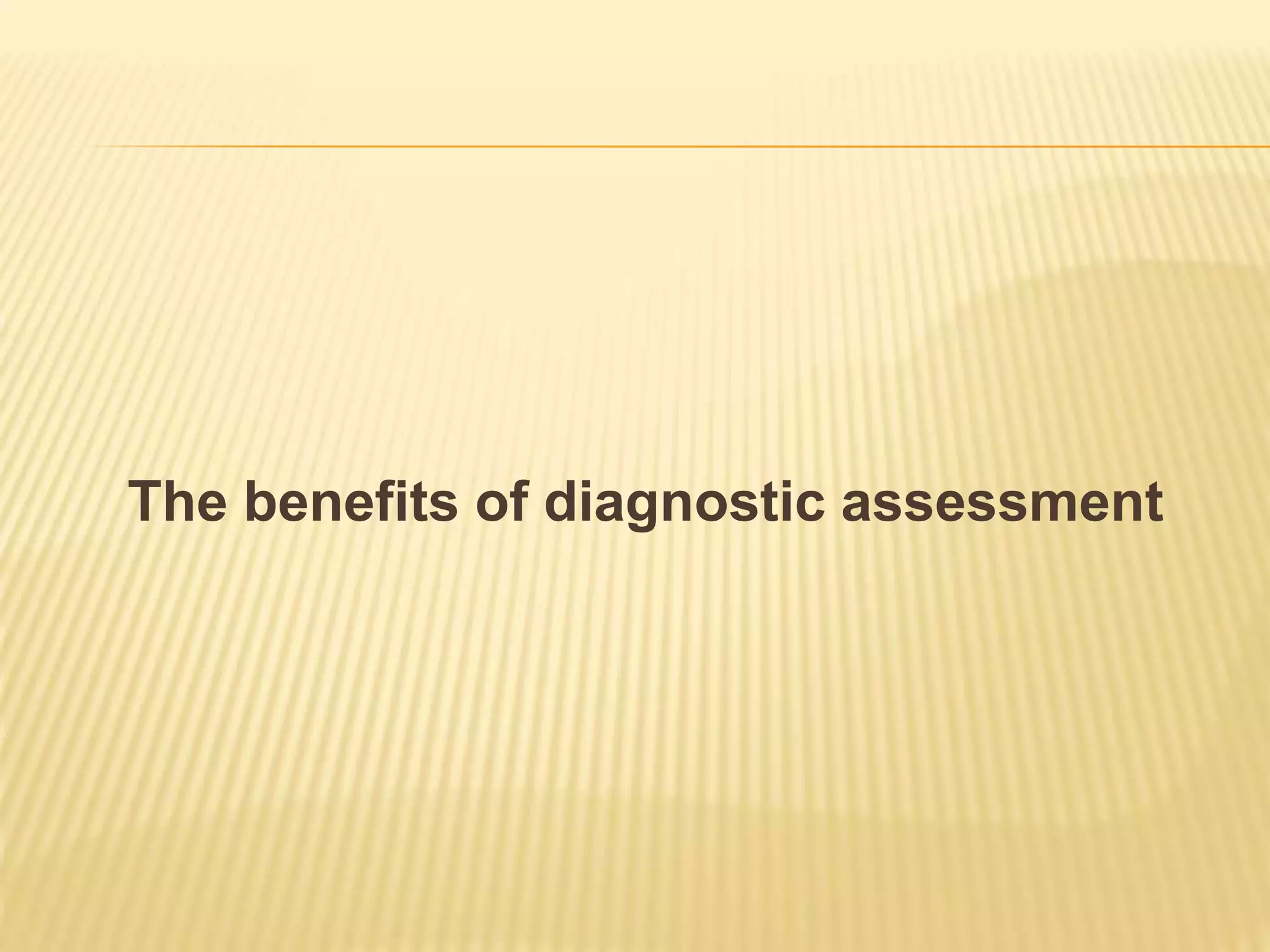 Diagnostic assessment | PPTX