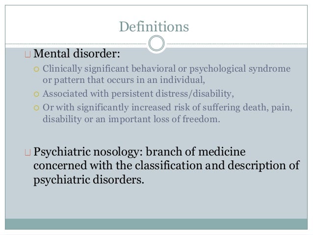 psychological disorders definition