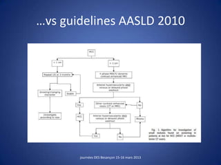 …vs guidelines AASLD 2010
journées DES Besançon 15-16 mars 2013
 