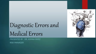 Diagnostic Errors and
Medical Errors
PRESENTED BY : DR. ASMAA FAYEZ
RISK MANAGER
 