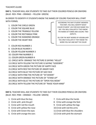 Diagnostic first 2014 2015 -general vocabulary | PDF