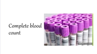 Diagnostic Blood Testing Procedures   and comprehensive