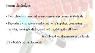 Diagnostic Blood Testing Procedures   and comprehensive