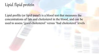 Diagnostic Blood Testing Procedures   and comprehensive