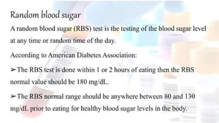 Diagnostic Blood Testing Procedures   and comprehensive