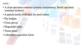 Diagnostic Blood Testing Procedures   and comprehensive