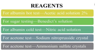 Diagnostic Blood Testing Procedures   and comprehensive