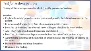 Diagnostic Blood Testing Procedures   and comprehensive